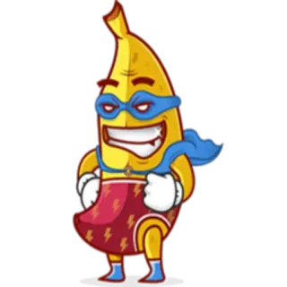 🙃 바나나, 슈퍼히어로, 만화, 캐릭터, 웃긴, 만화 telegram sticker
