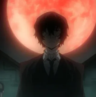 ☄ Dazai Osamu Bungou Stray Dogs Anime, Manga, Oscuro, Masculino, Personaje, Dazai Osamu, Bungou Stray Dogs whatsapp sticker