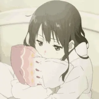 🥺 Gadis anime, Imut, Bantal, Mengantuk telegram sticker