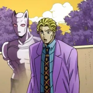 💥 Yoshikage Kira JoJo's Bizarre Adventure Anime, JoJo's Bizarre Adventure, Yoshikage Kira, Killer Queen whatsapp sticker