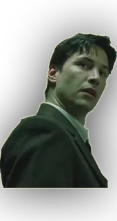 😟 Neo The Matrix Neo, Keanu Reeves, Matrix, Film, Science Fiction whatsapp sticker