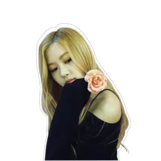 💁 Rosé rose, woman, flower, singer, blonde, kpop telegram sticker