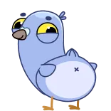 💃 piccione, uccello, cartone animato, carino, animale, adesivo telegram sticker