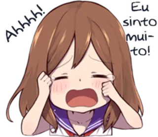 😭 Ahhh! Eu sinto muito! weinen, anime, cartoon, traurig, emotional, entschuldigung, sorry telegram sticker