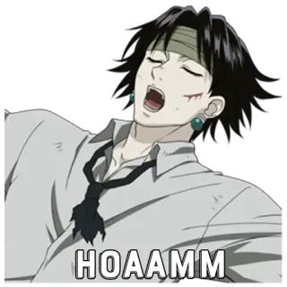 🥱 HOAAMM anime, yawning, tired, sleepy, manga telegram sticker
