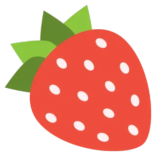 🍓 fraise, fruit, rouge, nourriture, dessert, sucré whatsapp sticker