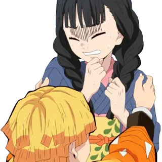 🙇‍♂️ Zenitsu Demon Slayer 애니메이션, 만화, 귀멸의 칼날, 젠이츠, 귀여운 telegram sticker
