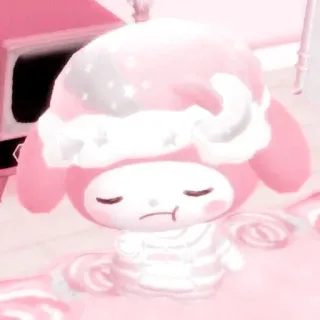 🦕 My Melody My Melody, Sanrio, kawaii, fofo, sonolento, pijama, roupa de dormir whatsapp sticker