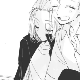 〰 アニメ, 友情, 少年, ハグ, 漫画 telegram sticker