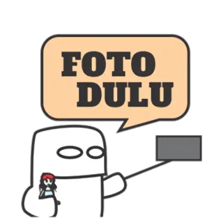 💩 FOTO DULU 사진, 셀카, 만화, 귀여운, 인도네시아, 텍스트, 말풍선 telegram sticker