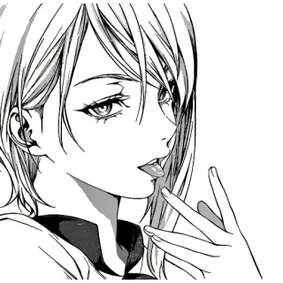 👅 Anime, Manga, Mujer, Personaje, Retrato telegram sticker