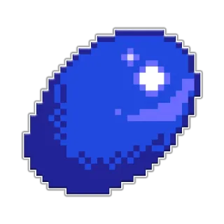 🌀 azul, pixel art, cápsula, medicina telegram sticker