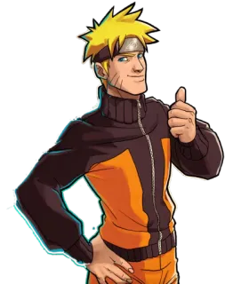 👍 Naruto наруто, аниме, манга, большой палец вверх, персонаж, мультфильм telegram sticker