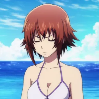 🌊 Anime, Garota, Biquíni, Praia, Oceano, Mulher telegram sticker