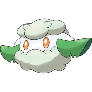 🐉 Cottonee pokemon, cottonee, grass, fairy, cute, video game, anime telegram sticker