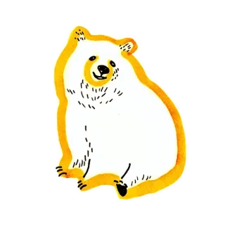 😀 медведь, животное, иллюстрация, милый, мультфильм telegram sticker