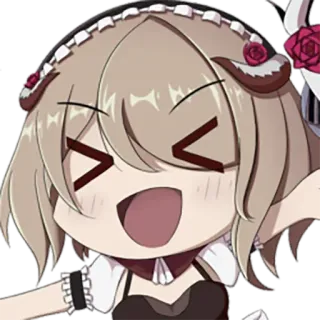 😆 Anime, Gadis, Maid, Chibi, Lucu, Senang telegram sticker