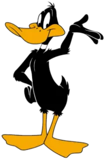 😁 Daffy Duck kartun, Looney Tunes, Daffy Duck, burung, karakter whatsapp sticker
