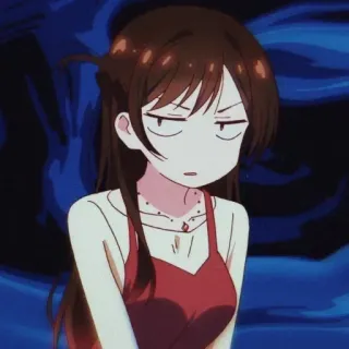 🎭 Chizuru Mizuhara Rent-A-Girlfriend Anime, Dziewczyna, Rent a Girlfriend, Chizuru, Mizuhara, Wyraz, Kreskówka whatsapp sticker