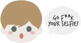 📷 GO F**K YOUR SELFIE! ofensivo, palavrão, insulto, desenho animado telegram sticker