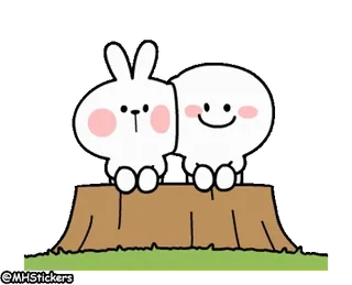 👻 @MHStickers うさぎ, 漫画, 可愛い, バニー, ステッカー whatsapp sticker