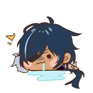 ❄️ Kaeya Genshin Impact kaeya, genshin impact, anime, chibi, cute, sticker, video game telegram sticker