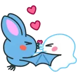 Fang the Bat @TgEmojis telegram emojis 👩‍❤️‍💋‍👨