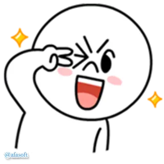 😜 @afasoft สติกเกอร์, การ์ตูน, ตัวละคร, ตลก, ลายเส้น telegram sticker