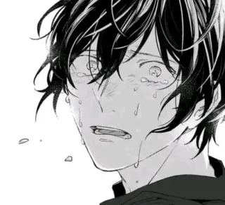 🌟 Anime, Manga, Weinend, Traurig, Emotional, Porträt telegram sticker