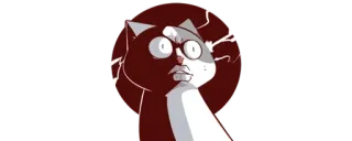 😳 gato, bravo, surpreso, desenho animado, adesivo, animal telegram sticker