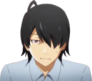 😓 Araragi Koyomi Monogatari anime, boy, student, monogatari, koyomi telegram sticker