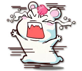 😩 llorando, kawaii, lindo, triste, animal, hámster whatsapp sticker