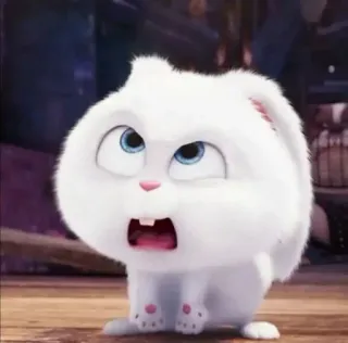 😩 Snowball The Secret Life of Pets rabbit, cute, animal, bunny, cartoon, pet telegram sticker