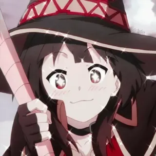 😍 Megumin Konosuba anime, girl, wizard, magic, cute telegram sticker
