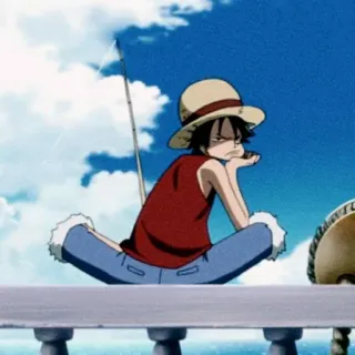 🍖 Monkey D. Luffy One Piece 몽키 D. 루피, 애니메이션, 원피스, 만화, 해적, 밀짚모자 telegram sticker