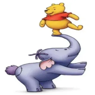 👥 Winnie the Pooh Winnie the Pooh, Heffalump, Disney, cartoon, friends, cute telegram sticker