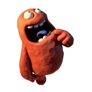 😛 Cartoon, Blob, Fröhlich, Knetanimation, Figur, Animation whatsapp sticker