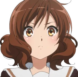 😶 Kumiko Oumae Sound! Euphonium Anime, Cartoon, Mädchen, Charakter, Porträt telegram sticker
