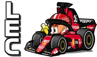 🇲🇨 LEC f1, 一级方程式, 赛车, 汽车, 卡通, 体育 telegram sticker