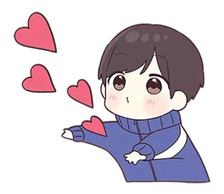 🌟 adesivo, desenho animado, corações, amor, fofo telegram sticker