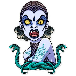 Tattoo Girl telegram stickers
