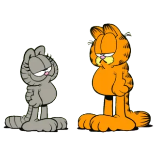 😒 Garfield cat, cartoon, funny, comic whatsapp sticker