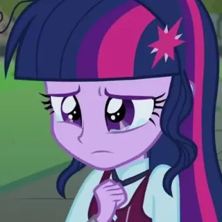 🌟 Twilight Sparkle My Little Pony: Equestria Girls мультфильм, грустный, плачущий, Equestria Girls, анимация telegram sticker