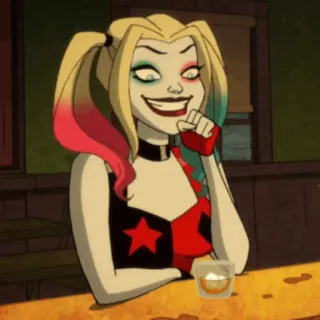 🎪 Harley Quinn 할리 퀸, 만화, 악당, 조커 여자친구, 여성, dc 코믹스 telegram sticker