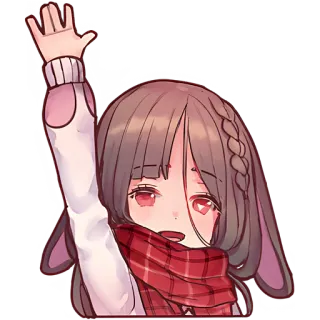 ✋ アニメ, 女の子, かわいい, 漫画, カワイイ, イラスト whatsapp sticker