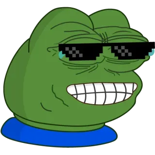 🤣 Pepe the Frog Pepe the Frog, meme, frog, internet meme, sunglasses telegram sticker