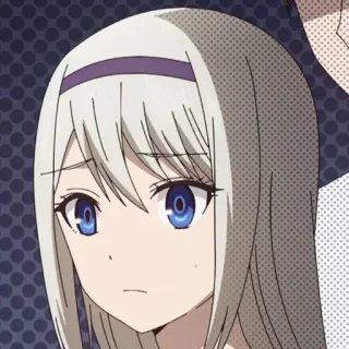 😐 Anime, Manga, Meisje, Personage, Illustratie, Portret whatsapp sticker