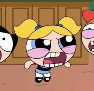 😡 Bubbles The Powerpuff Girls Desenho animado, Docinho, As Meninas Superpoderosas, Bravo, Florzinha, Lindinha telegram sticker