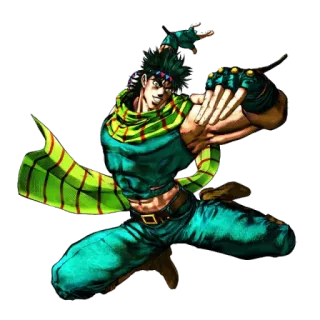 😁 Joseph Joestar JoJo's Bizarre Adventure Аниме, Манга, Джозеф Джостар, JoJo's Bizarre Adventure, Персонаж, Поза, Бой telegram sticker