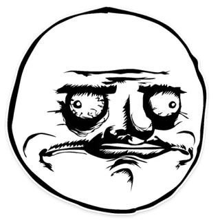 😐 มีม, Rage Face, มีมอินเทอร์เน็ต, ตลก, 555 telegram sticker